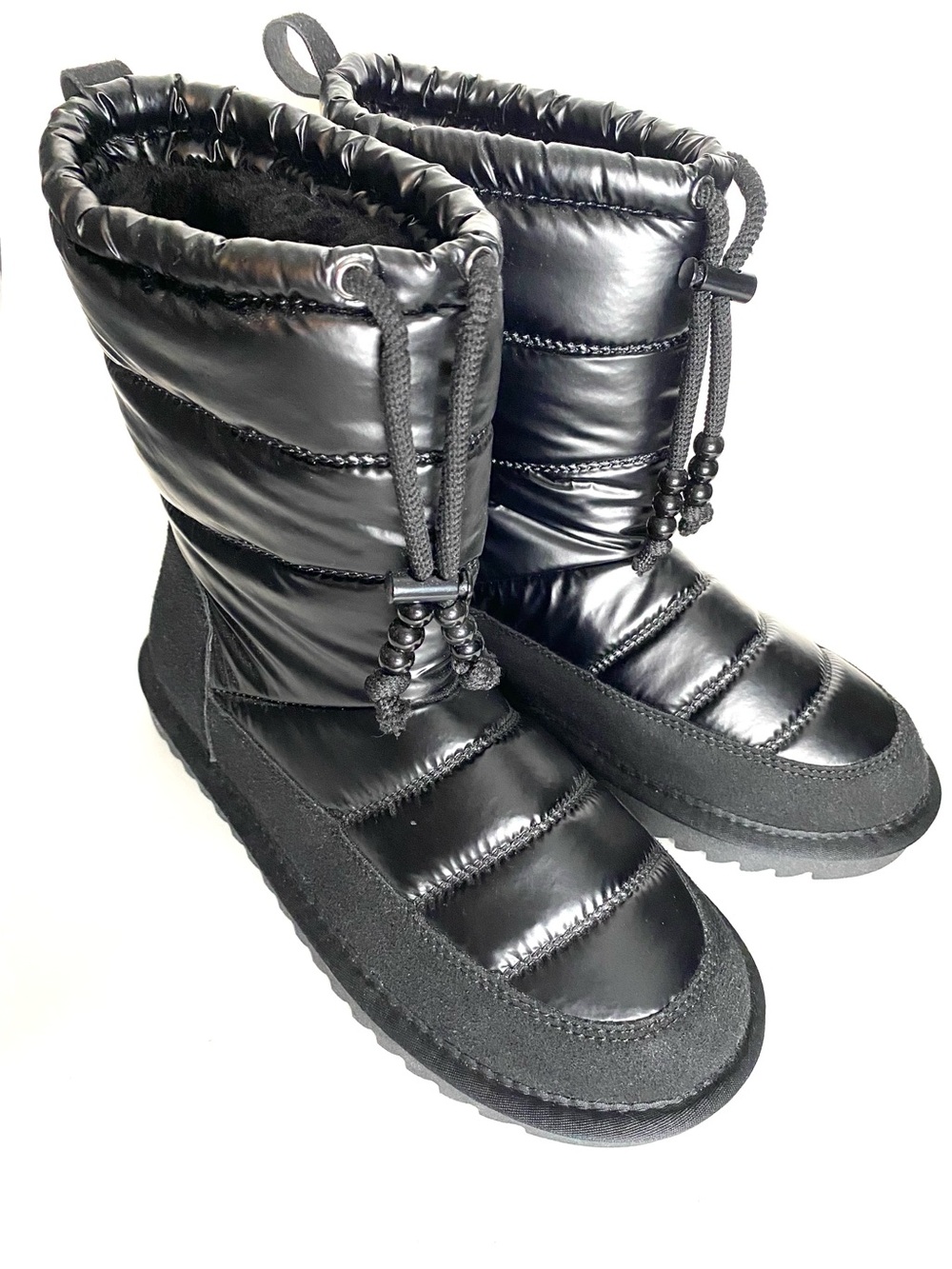 Kuiper Colleen Black Waterproof Puffer Winter Boots Faux Fur Lined NWOT